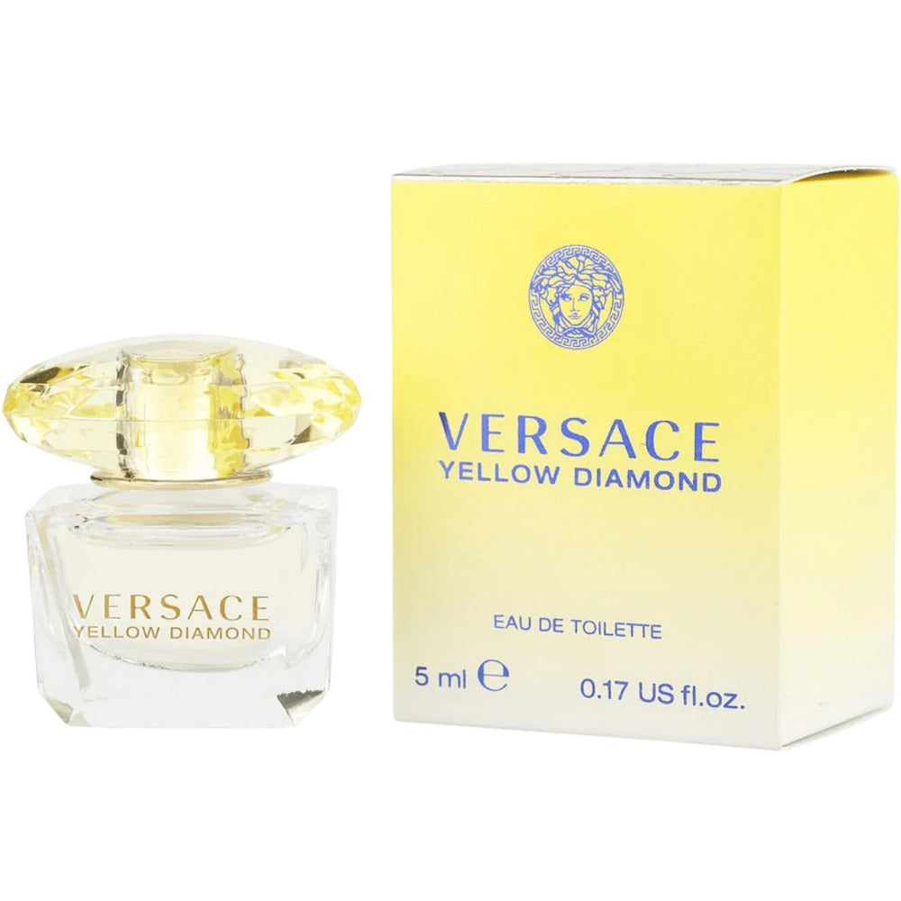 Versace Yellow Diamond Mini Perfume EDT 5ml Travel Size Floral Fruity Eau de with the Listed Color, Size or Set Options for Everyday Carry