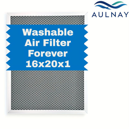 Electrostatic HVAC Air Filter MERV 8 Lifetime Reusable, 6-Layer Filtration MPR 600 FPR 5, Increases Airflow