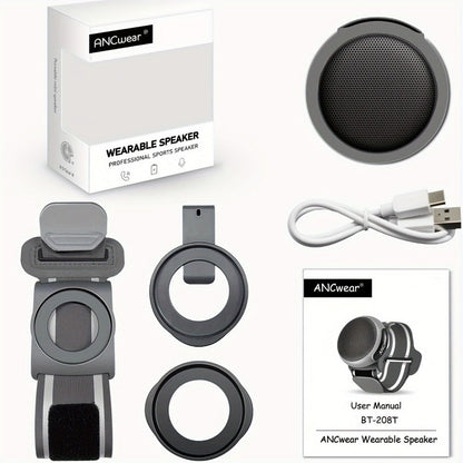 Clip-On Wearable Bluetooth Speaker with TWS Dual Pairing, Ancwear Portable Outdoor Speaker for Cycling Hiking Running Motorcycling