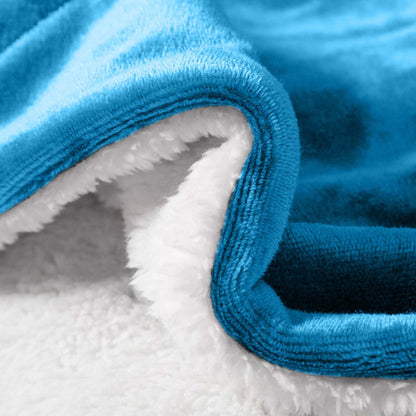 480GSM Sherpa Fleece Blanket, Double-Sided Heavy Throw for Couch, Bed & Travel, Reversible All Season