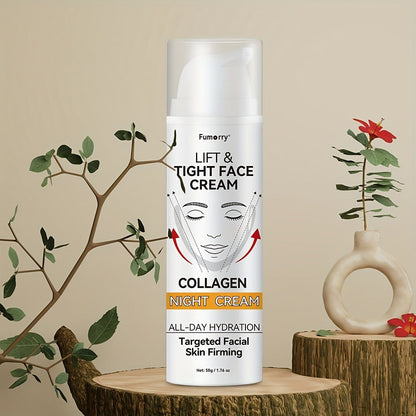 Snail Mucin Collagen Night Cream Firming Lifting Tightening Hydrating Moisturizing Anti-Aging Face Cream Soft Elastic Skin All Skin Types