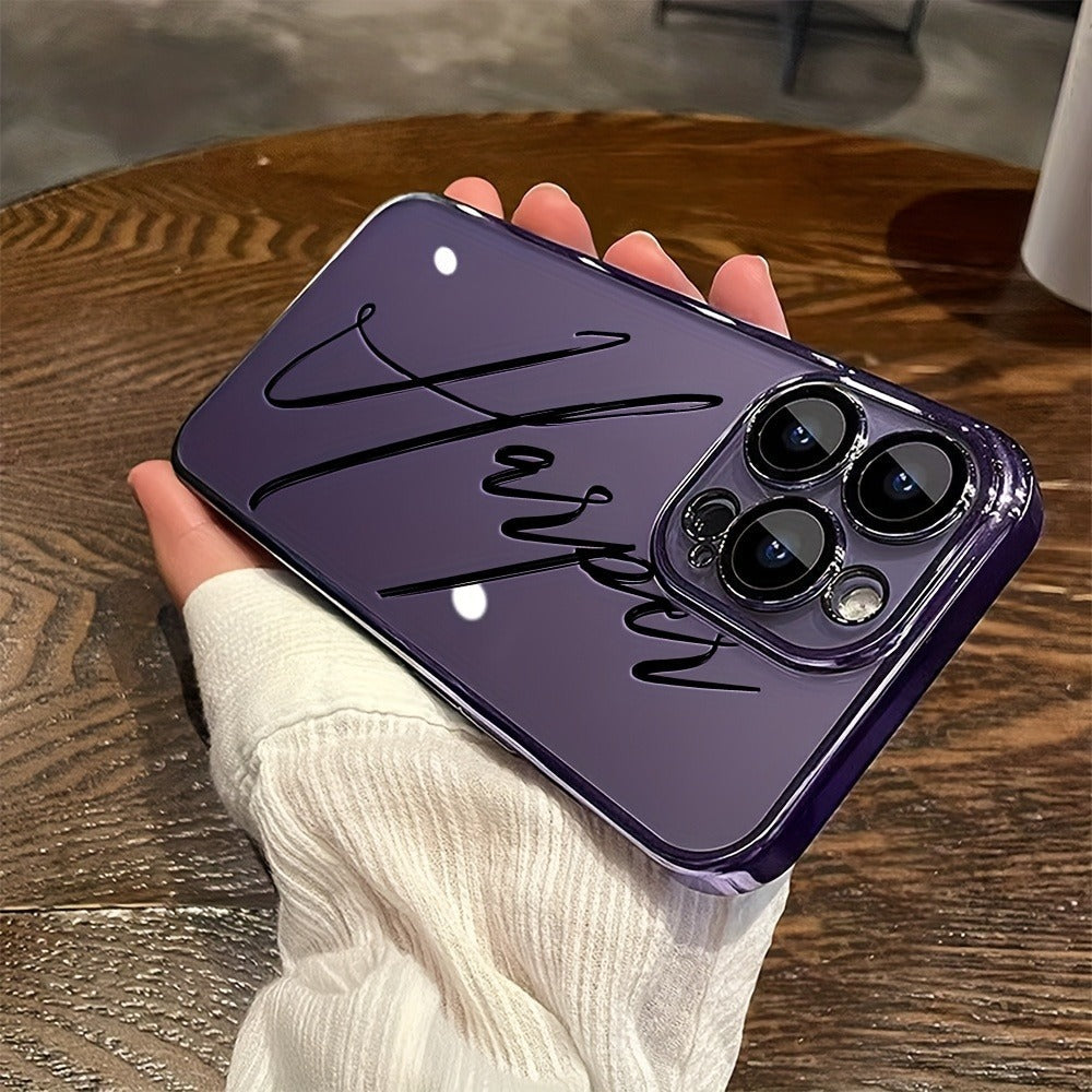 Custom Name Calligraphy Phone Case Personalized Transparent DIY Gift for iPhone for an Everyday Personal Care Routine