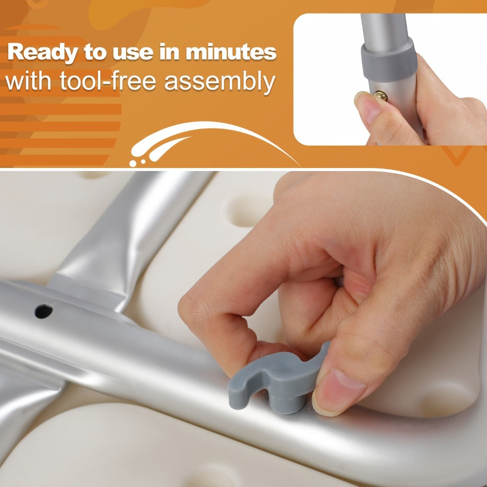 Shower Stool for Inside Shower, Adjustable Height Bath Seat, Stable Bathroom Stool for Sitting, Fits Showers & Bathtubs