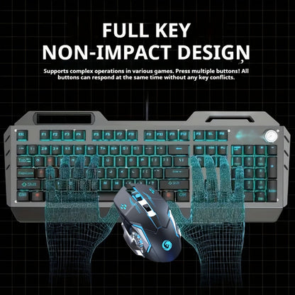 Full-Size 104-Key Wired Gaming Keyboard with Volume Knob in Seven White or Black Options Pictured