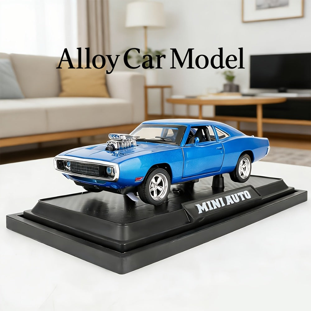 Dodge Challenger Diecast Model Car Zinc Alloy Collectible Static Replica, Highly Detailed Home & Office Decor