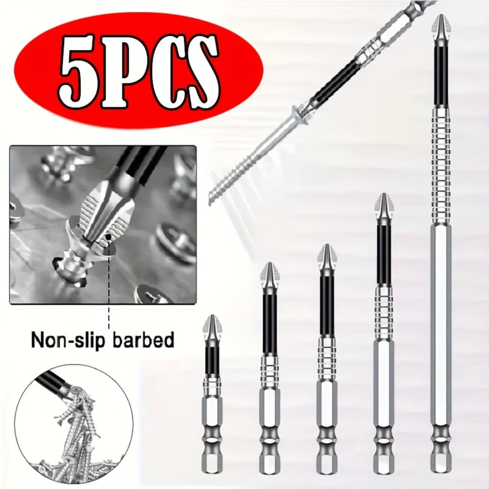 Nanwei K5 Magnetic Driver Bit Set with Hex Shanks, 50-150mm Lengths and 5- to 30-Piece Options