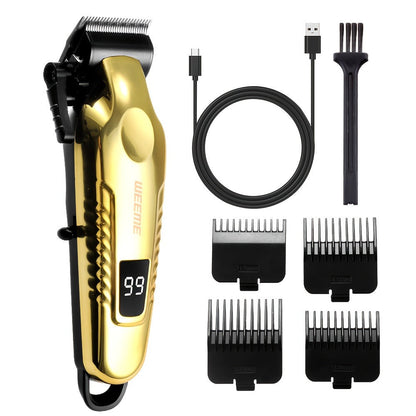 T-Blade Hair Clipper Set for Men – Golden Series USB Rechargeable Trimmer Kit with Guide Combs & Cleaning Brush, 1pc 2pcs 3pcs Options