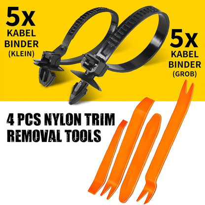 Automotive Push Retainer Clip Kit with 115, 635, 640 or 1290-Piece Options and Pictured Removal Tools
