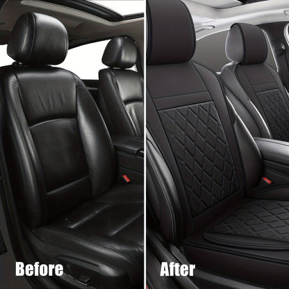 Car Seat Covers Front Pair with Full-Surround High-Back Design and Fifteen Color or Pattern Options