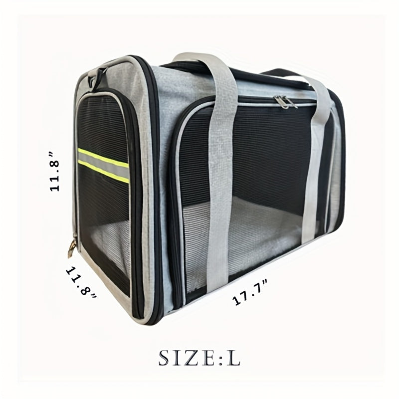 Airline Approved Pet Carrier Soft Sided – TSA Compliant, Collapsible Travel Bag for Small Medium Cats & Dogs Under 15 lbs, Breathable Mesh