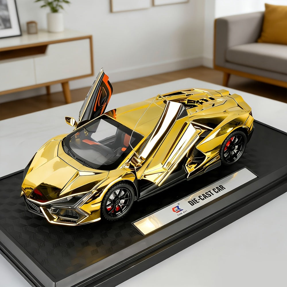 1:24 Scale Die-Cast Sports Car Model Collectible - Zinc Alloy Static Ornament with Realistic Details