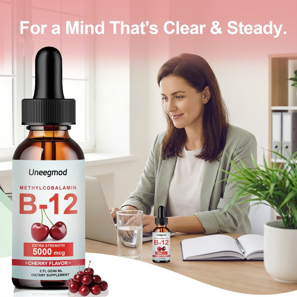 Sublingual Vitamin B12 Liquid Drops 5000mcg Methylcobalamin for Bath Time, Home Spa and Personal Care