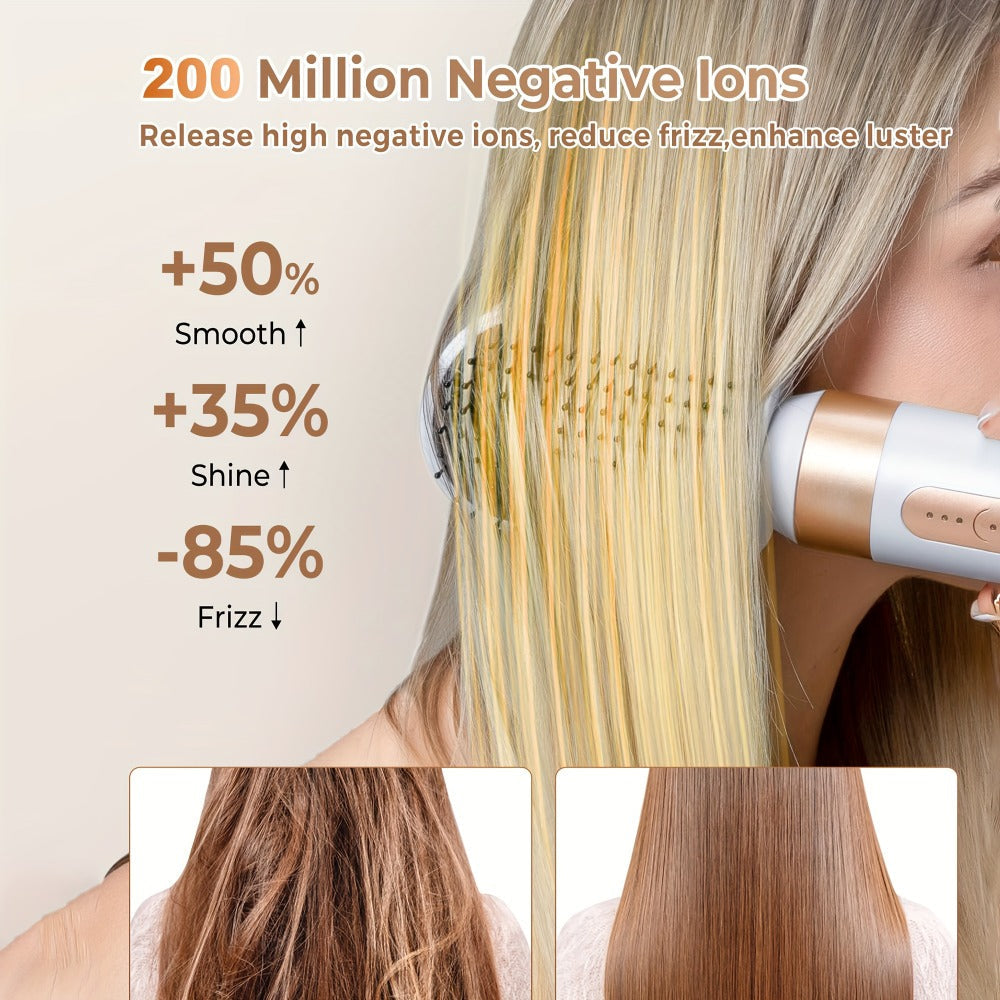 7-in-1 Hot Air Brush Hair Styling Tool with 110, 000 RPM Motor, Diffuser and Attachment Set