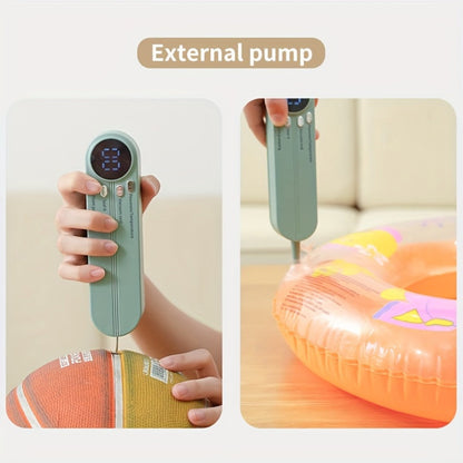 Compact Rechargeable Bag Vacuum Sealer with Digital Display, One-Touch Controls and Beige or Green Finish
