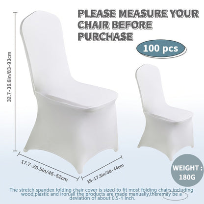 Spandex Chair Covers Bulk, Elastic Stretch Universal Fit Banquet Chair Protectors, Wedding Chair Covers for Weddings