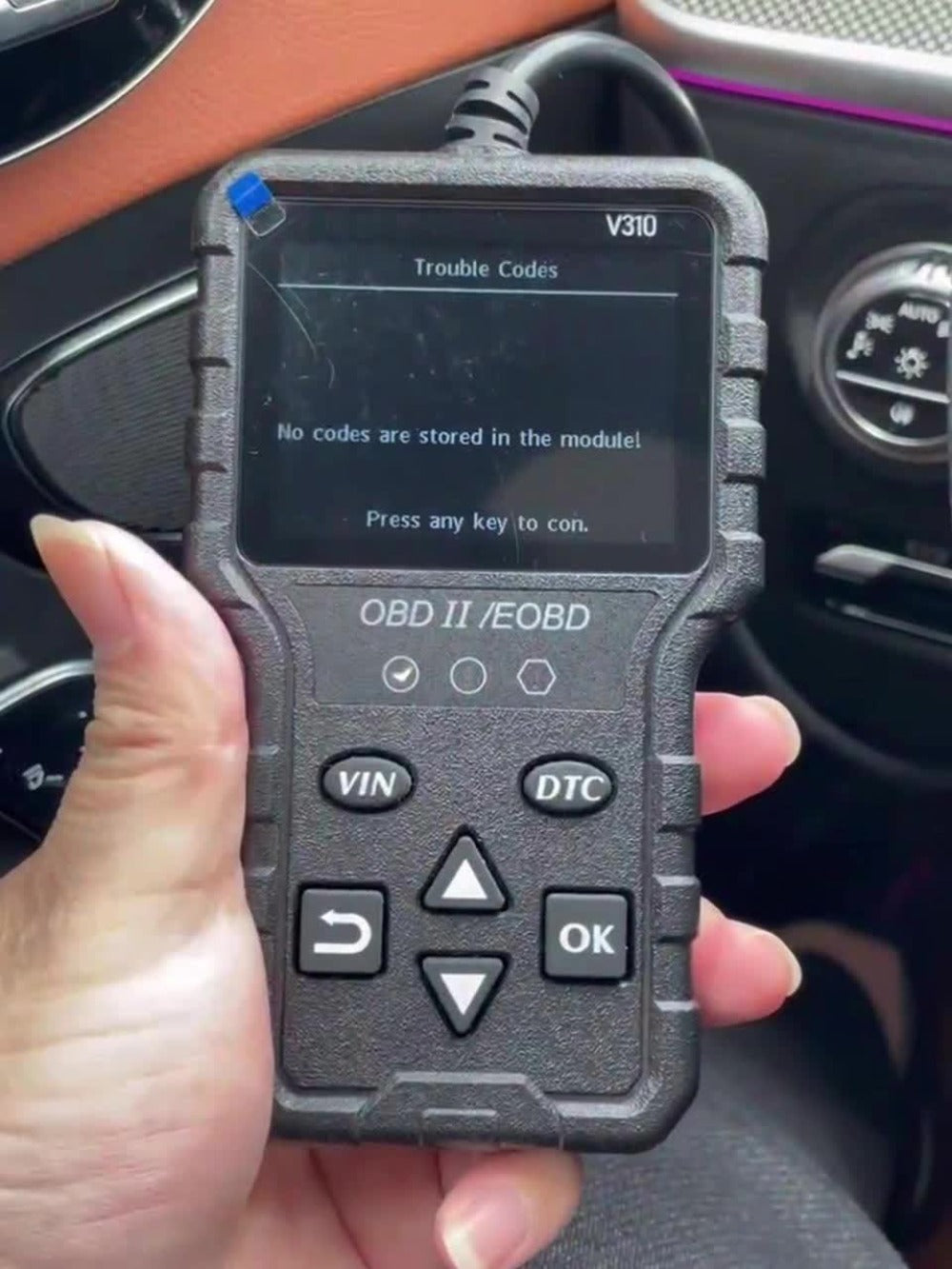 OBD2 Scanner Diagnostic Tool – Full OBD2 Engine Code Reader with Modes 6 & 8, USB Powered for All OBDII/EOBD Vehicles 1996+
