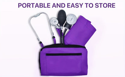 Blood Pressure Monitor Manual Aneroid Set, Upper-Arm Nylon Cuff with Dial Gauge, Stethoscope and Case