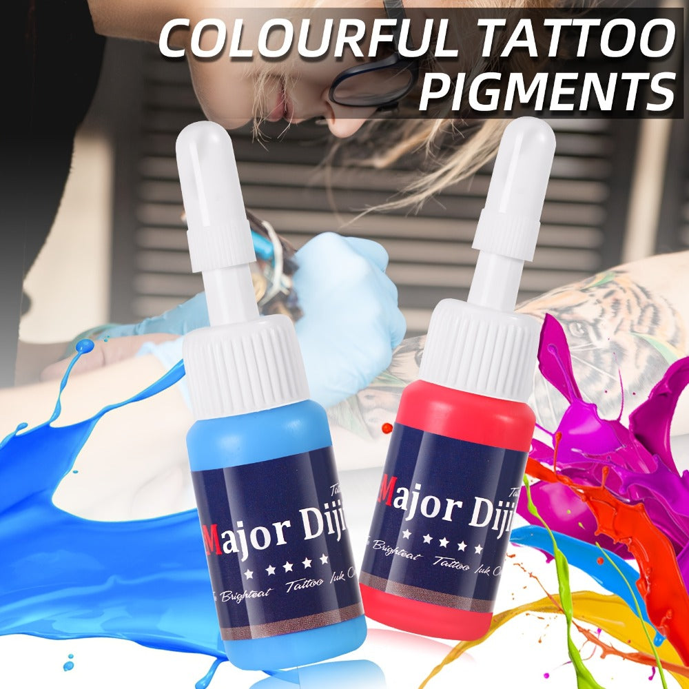 Tattoo Ink 54-Color Full Spectrum Bottle Set with Complete Palette Configuration for Color Selection