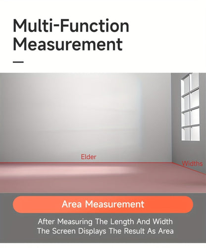 Digital Laser Rangefinder 50M 70M 100M 120M Laser Distance Meter Tape Measure Range Finder for Construction DIY Outdoor Contractor Gift