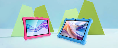 Kids Tablet 10 Inch with Android 13, 3GB RAM, 32GB Built-In Storage, Dual-Band WiFi and Protective Case