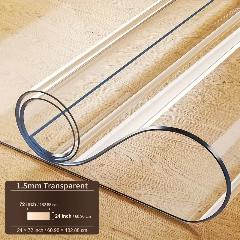 Tablecloth Clear PVC Protector in 1.5mm Thickness with 35 Rectangle and Square Size Options