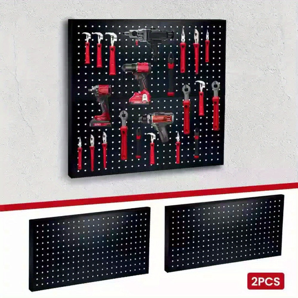 Metal Pegboard Wall Panels Garage Tool Storage Organizer Steel Peg Board Wall Mounted Workshop Shed Craft Room 2 Pack 4 Pack