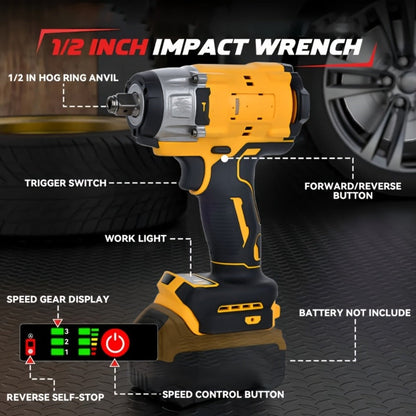 Cordless Power Tool Combo Kit for Dewalt 20V Battery - Impact Wrench 1500Nm, Brushless Drill & Screwdriver Set for Home & Construction
