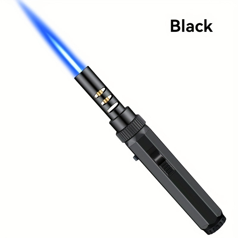 Windproof Jet Flame Torch Lighter with Safety Lock & Switch Lock, Large Adjustable Flame, Outdoor Torch for Campfire BBQ Baking Camping