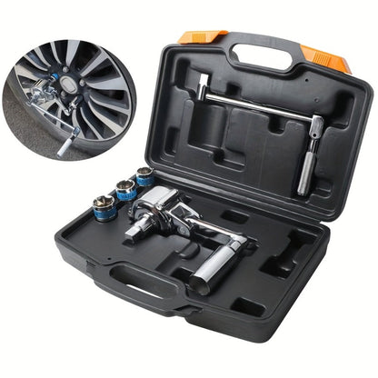 Torque Multiplier Wrench Set 1:16 400NM Lug Nut Remover, 1/2 Drive Labor-Saving Tire Changing Kit with 17mm 19mm 21mm Sockets