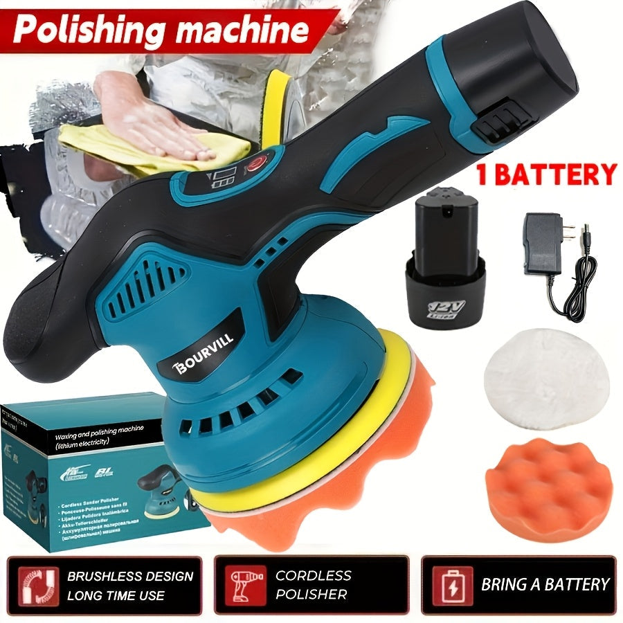 Cordless Car Polisher 5-Inch 8-Speed up to 5000 RPM with Battery for Car Detailing Scratch Removal Paint Correction
