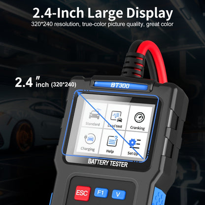 Car Battery Tester 12V 24V 20-2000 CCA Automotive Battery Load Tester and Alternator Tester for AGM GEL Lead-Acid Batteries Multi-Language