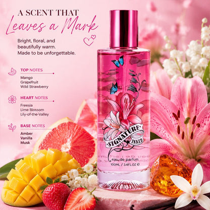 Eau de Parfum Fruity Collection for Women 100ml in Pink Bottles with 4-Note Source Profile