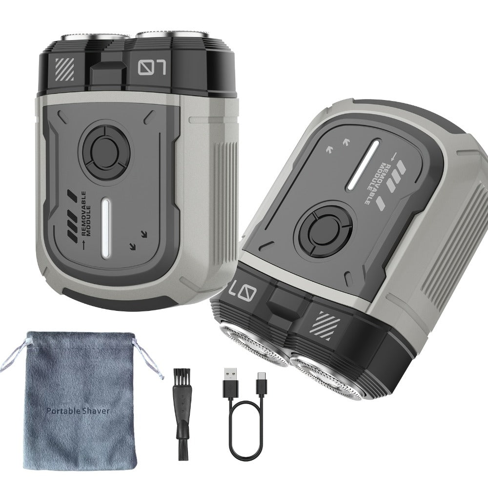 Electric Shaver Magnetic Dual-Blade Mini Razor with Two Speeds, USB Charging and Select Waterproof Options