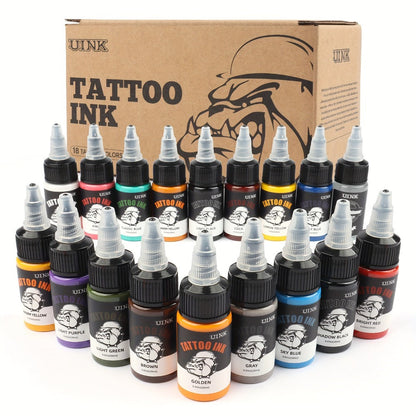 Tattoo Ink Set Professional 7 & 18 Colors 20ml Large Bottle Tattoo Cartridge Ink Kit for Temporary Body Art, Festivals and Costumes