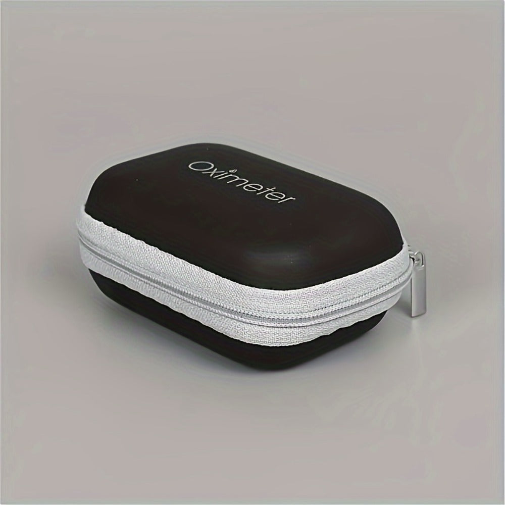 Fingertip Oximeter Case with Cleaning Rod, Hard Shell Dustproof Shockproof Travel Pouch for Pulse SpO2 Blood Oxygen Monitor