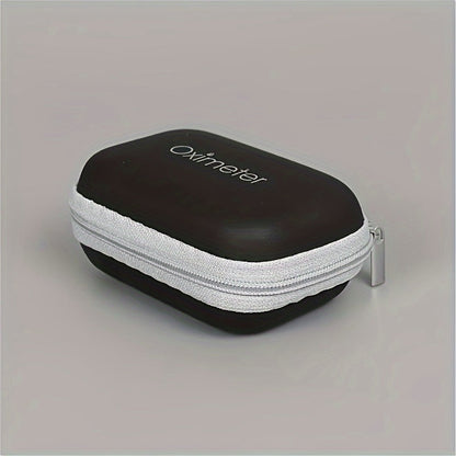Fingertip Oximeter Case with Cleaning Rod, Hard Shell Dustproof Shockproof Travel Pouch for Pulse SpO2 Blood Oxygen Monitor