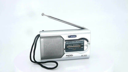 Portable AM FM Shortwave Radio with VFD Display, 21-Inch Antenna Long-Range Reception, AA Battery or DC Powered