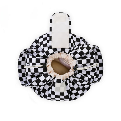 Makeup Bag Drawstring Flat-Lay Oxford Organizer in 12 Print and Color Options for Travel, Vanity and Everyday Beauty Storage
