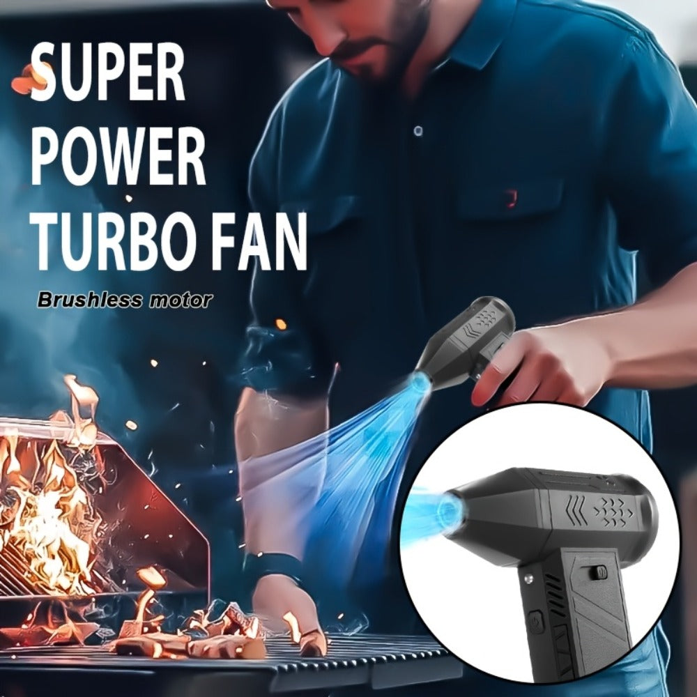 130000 RPM Portable Turbo Fan Blower & Vacuum 2-in-1, USB Rechargeable Cordless Handheld Air Blower for Dust Removal