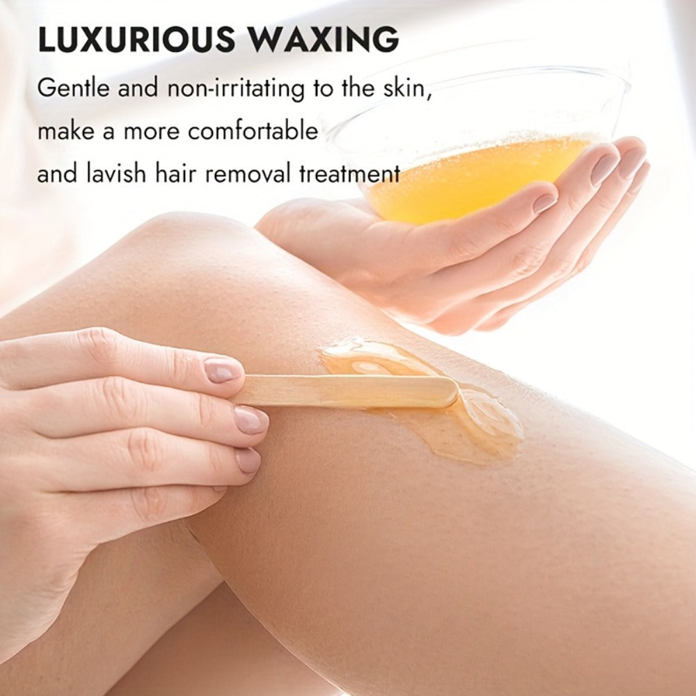 Soft Wax for Hair Removal 400g WAXKISS Honey & Aloe Vera Strip Wax Jar for Face Underarms Legs Body Back All Skin Types DIY Home Salon