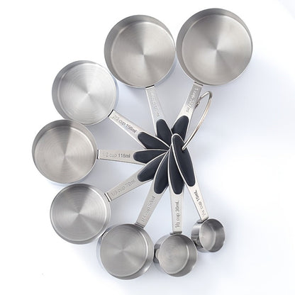 Stackable Measuring Cup and Spoon Sets with 8-, 9- or 17-Piece Black and Colorful Checkout Options