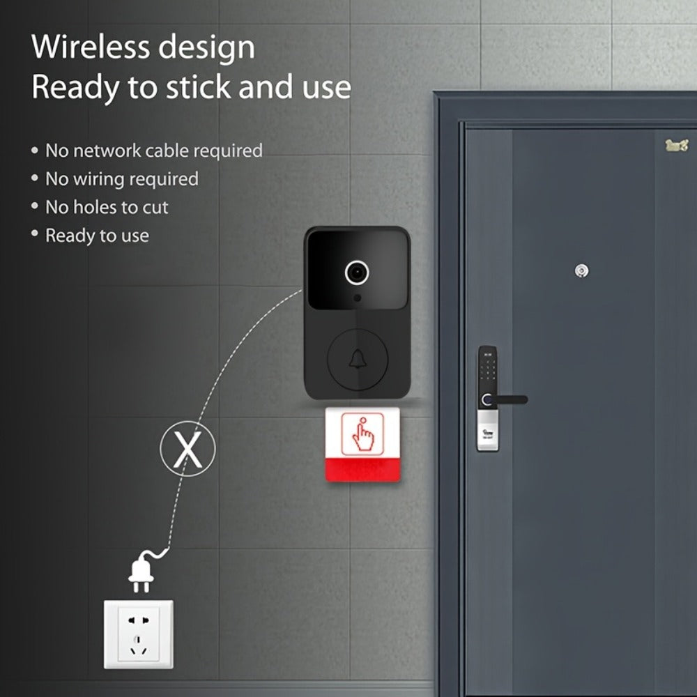 Video Doorbell 960p Wireless Camera with Voice Changer, Night Vision, Two-Way Audio and Single or Two-Pack Options