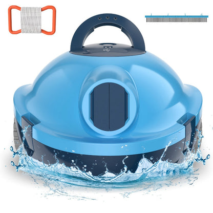 Cordless Robotic Pool Cleaner with 90-Min Runtime, Self-Parking Auto Vacuum, Floating Bracelet Retrieval