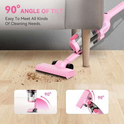 Corded Stick Vacuum Cleaner 20KPa 600W Motor 2-in-1 Bagless Upright Handheld Vacuum 0.8L Dustbin for Hard Floor Pet Hair Carpet Car Stairs