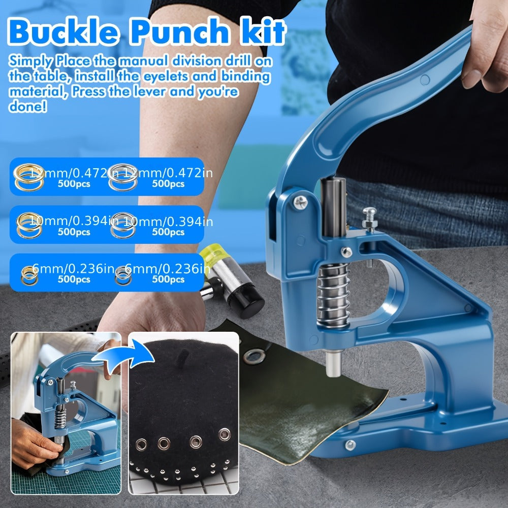 Grommet Machine Kit Eyelet Punch Tool Set for Entryways, Bedrooms and Living Spaces, with the Listed Configuration