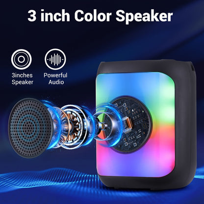 8-Inch Subwoofer Party Speaker 1000W Portable Rechargeable Wireless Bluetooth | Heavy Bass, FM Radio, LED Lights, Remote Control