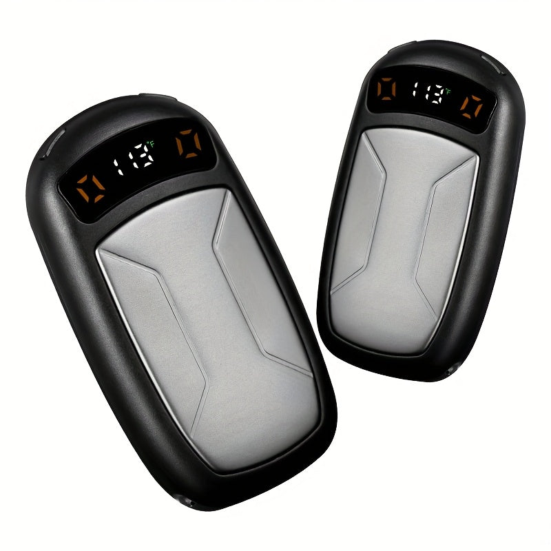 Rechargeable Hand Warmers with COB Light 2 Pack, Magnetic USB Electric Pocket Hand Warmer 12 Hours Heat, Portable Reusable Handwarmer