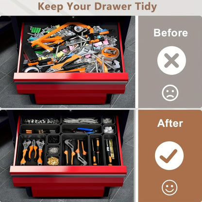 Tool Box Organizer Tray Dividers – 67 or 21 Pcs Toolbox Drawer Organizer Storage Trays for Rolling Tool Chest, Workbench Cabinet, Screws