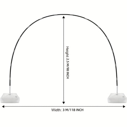 Balloon Arch Kit with Stand 3M Wide 98 Inch Tall, Adjustable Balloon Arch Stand with Water Fillable Bases and Manual Pump for Wedding