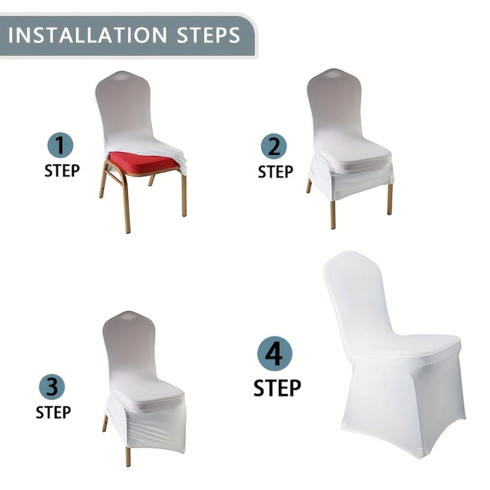 Spandex Chair Covers Bulk, Elastic Stretch Universal Fit Banquet Chair Protectors, Wedding Chair Covers for Weddings